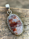 Crazy Lace Agate Solid 925 Sterling Silver Pendant