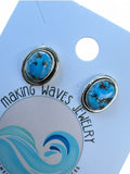 Golden Hills Turquoise Solid 925 Sterling Silver stud Earrings