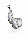 Big Freshwater Pearl Solid 925 Sterling Silver Pendant