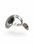 Kingman Peacock Dahlia Solid 925 Sterling Silver Ring 7
