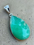 Chrysoprase Solid 925 Sterling Silver Pendant