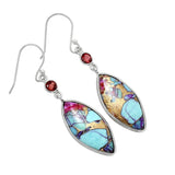 Pink Dahlia Solid 925 Sterling Silver Earrings