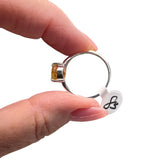 Citrine Solid 925 Sterling Silver Ring 8.5