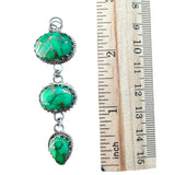 Green Mojave Turquoise Solid 925 Sterling Silver Pendant