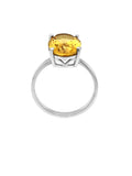Citrine Solid 925 Sterling Silver Ring 7.5