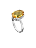 Citrine Solid 925 Sterling Silver Ring 7.5