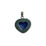 HEART Aurora Opal Solid 925 Sterling Silver Pendant