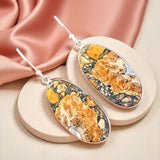 Maligano Jasper Solid 925 Sterling Silver Earrings
