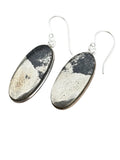 Pyrite in Magnetite Solid 925 Sterling Silver Earrings