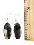 Pyrite in Magnetite Solid 925 Sterling Silver Earrings