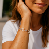 Solid 925 Sterling Silver Oval Link Bracelet
