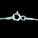 8 in Solid 925 Sterling Silver Bead Chain Bracelet