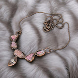 Rough Pink Tourmaline Copper Necklace