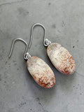 Red Moss Agate Solid 925 Sterling Silver Earrings