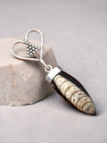 Fossil Othoceras Solid 925 Sterling Silver Pendant