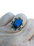 Labradorite Solid 925 Sterling Silver Ring 7