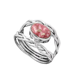 Pink Thulite Solid 925 Sterling Silver Ring 9