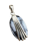 Dendritic Opal Solid 925 Sterling Silver Pendant