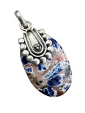 Sodalite Solid 925 Sterling Silver Pendant