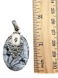 Pinolith Jasper Solid 925 Sterling Silver Pendant