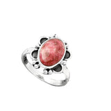 Pink Thulite Solid 925 Sterling Silver Ring 7
