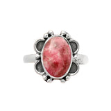 Pink Thulite Solid 925 Sterling Silver Ring 7