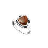 Red Moss Agate Solid 925 Sterling Silver Ring 7