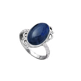 Blue Labradorite Solid 925 Sterling Silver Ring 8.5