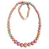 Rainbow Calsilica graduated Beaded Necklace