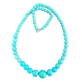 Turquoise Howlite graduated Beaded Necklace