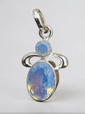 Fire Opalite Solid 925 Sterling Silver Pendant