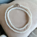 White Moonstone Beaded 4-5 mm 16 inch necklace