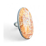 Maligano Jasper Solid 925 Sterling Silver Ring 8