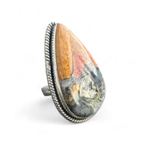 Maligano Jasper Solid 925 Sterling Silver Ring 6.5