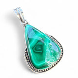Malachite Solid 925 Sterling Silver Pendant