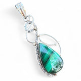 Malachite Solid 925 Sterling Silver Pendant