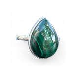 Malachite Solid 925 Sterling Silver Ring – Pear Shape 7