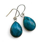 Shattuckite Solid 925 Sterling Silver Earrings