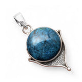 Shattuckite Solid 925 Sterling Silver Pendant