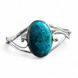 Shattuckite Solid 925 Sterling Silver Cuff Bracelet