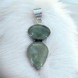 Prehnite Solid 925 Sterling Silver Pendant