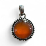 Carnelian Solid 925 Sterling Silver Pendant
