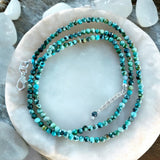 African Turquoise 3mm beaded Necklace