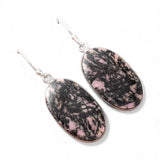 Rhodonite Solid 925 Sterling Silver Earrings