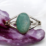 Amazonite Solid 925 Sterling Silver Cuff Bracelet