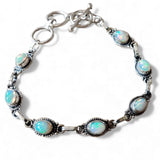 Ethiopian Opal Solid 925 Sterling Silver Bracelet