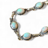 Ethiopian Opal Solid 925 Sterling Silver Bracelet