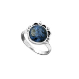 Dumortierite Blue Quartz Solid 925 Sterling Silver Ring 8