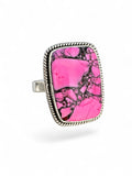 Kingman Cherry Blossom Dahlia Solid 925 Sterling Silver Ring 10