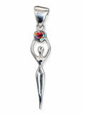 Mercury Mystic Topaz Woman Solid 925 Sterling Silver Pendant